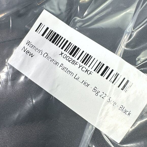 Ms. Lovely Black Large Chevron Weekender Duffle Bag - 22” x 10” x 11” - Picture 6 of 6